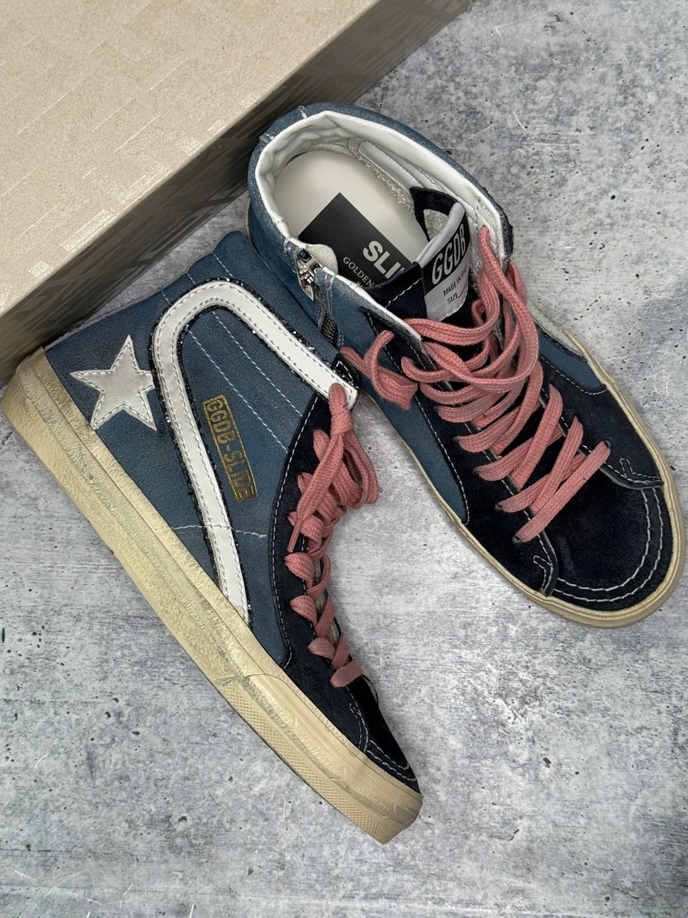 Golden Goose Slide Classic Denim Blue 36